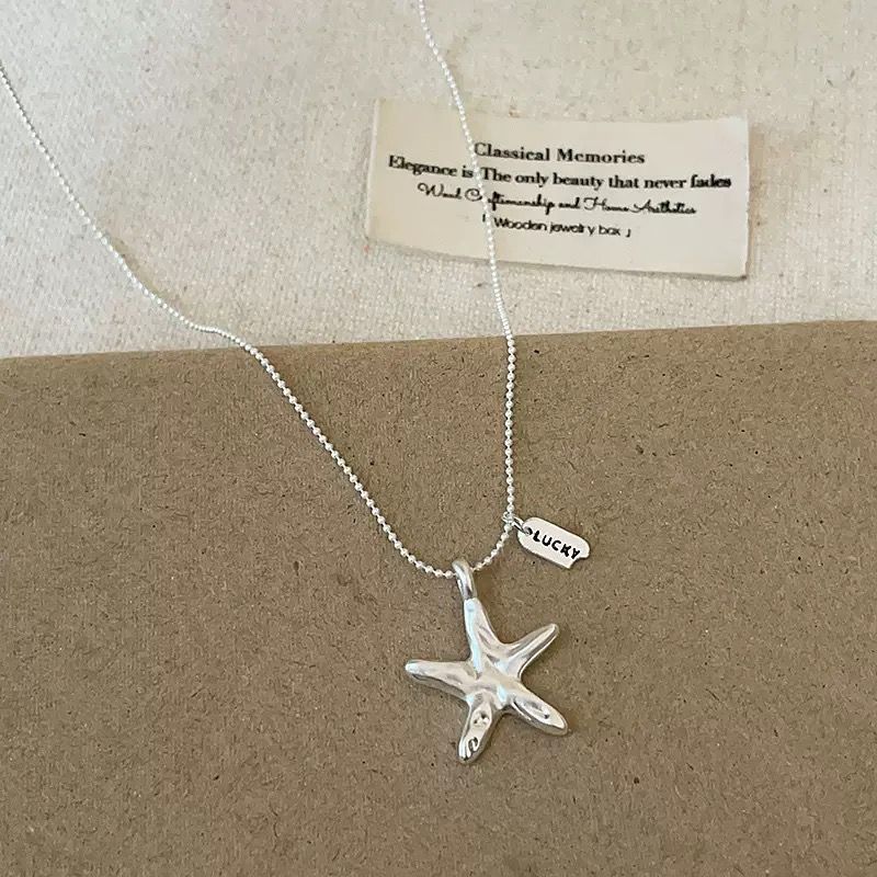 【唯依配饰】Vacation-Style Starfish & Seashell Necklace